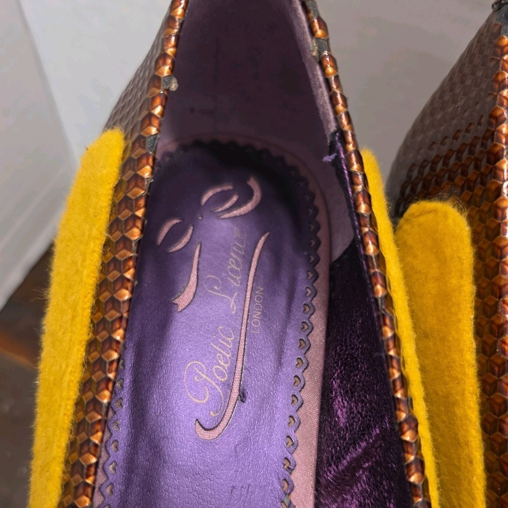 Poetic License Shoes Notice Me Flats Yellow Women's EUR size 40.5 US size 9.5 - Picture 7 of 16